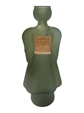 Green Recycled Glass Angel Candle Holder
